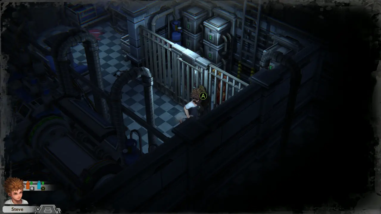 At the cage gate