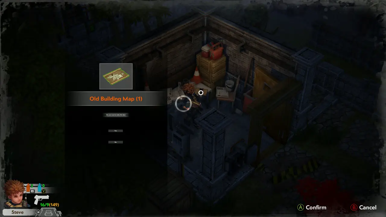 Old Building Map pickup prompt