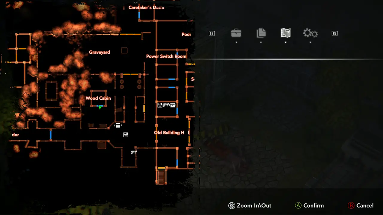 Map showing the Wood Cabin