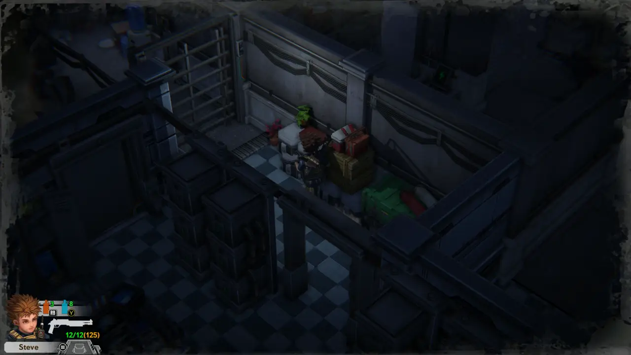 Supply nook behind the gate