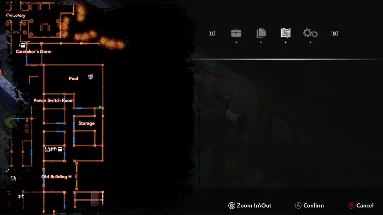 Map: Pool, Power Switch Room