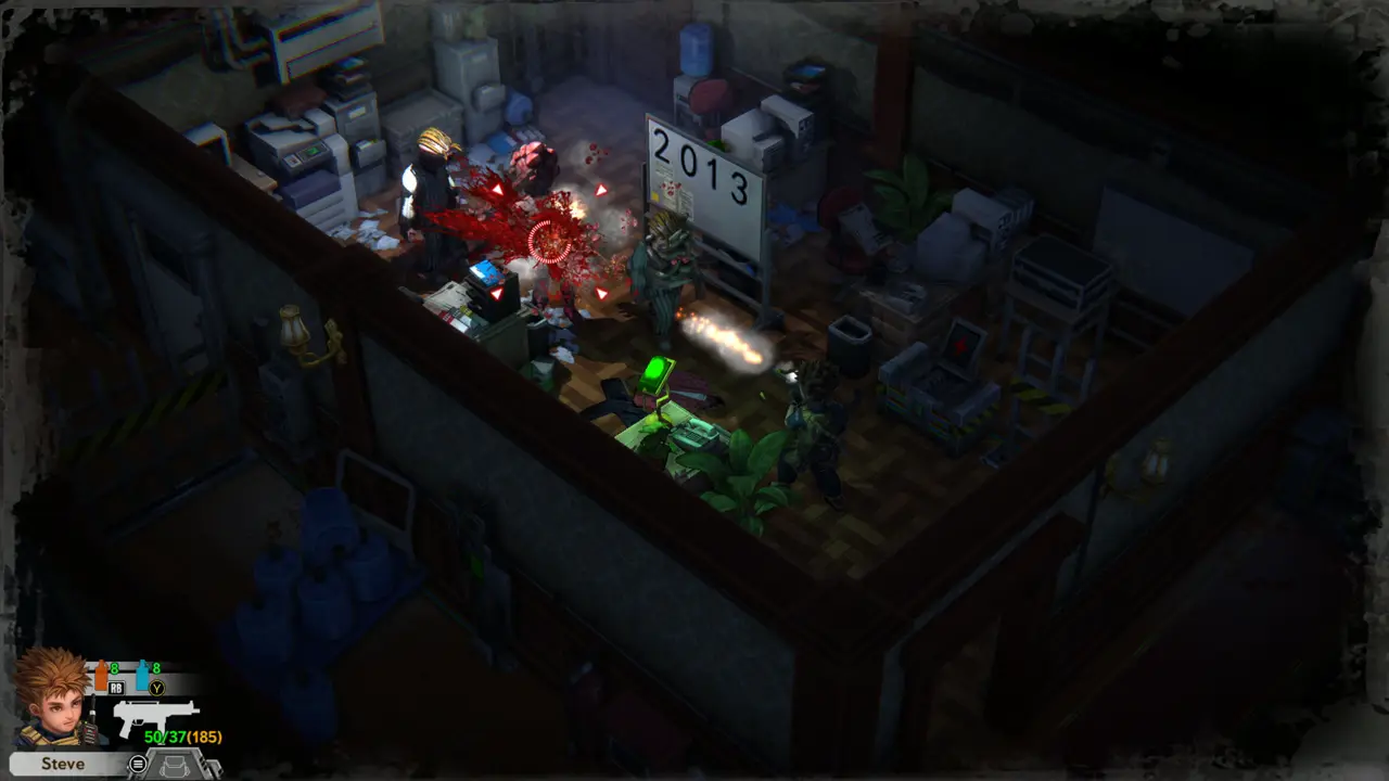 Fighting at the left desk