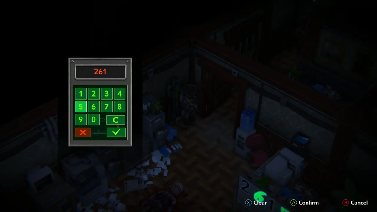 Keypad with digits typed