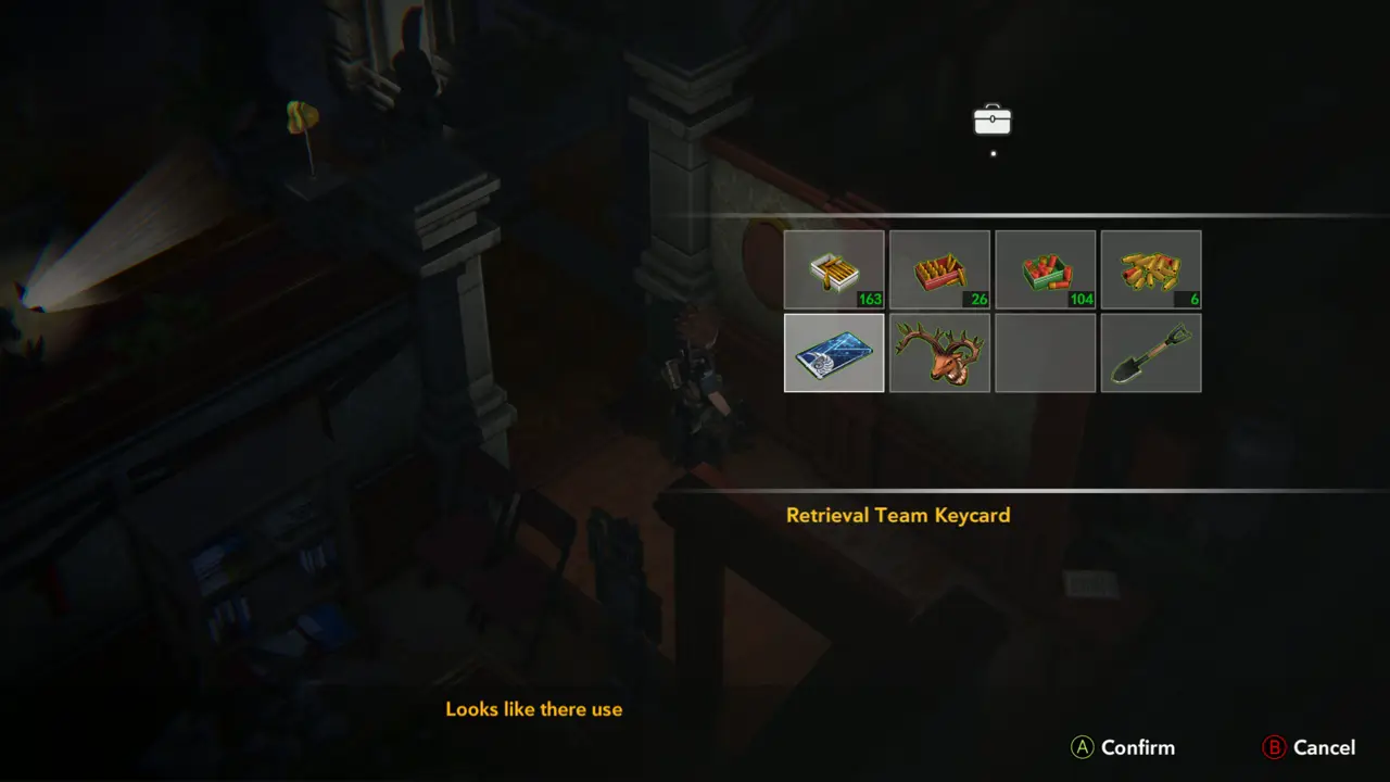 Retrieval Team Keycard in inventory