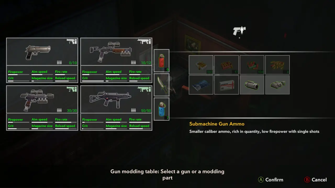 Modding table opened
