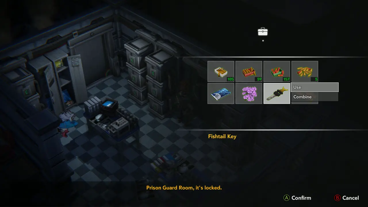 Locked message with Fishtail Key