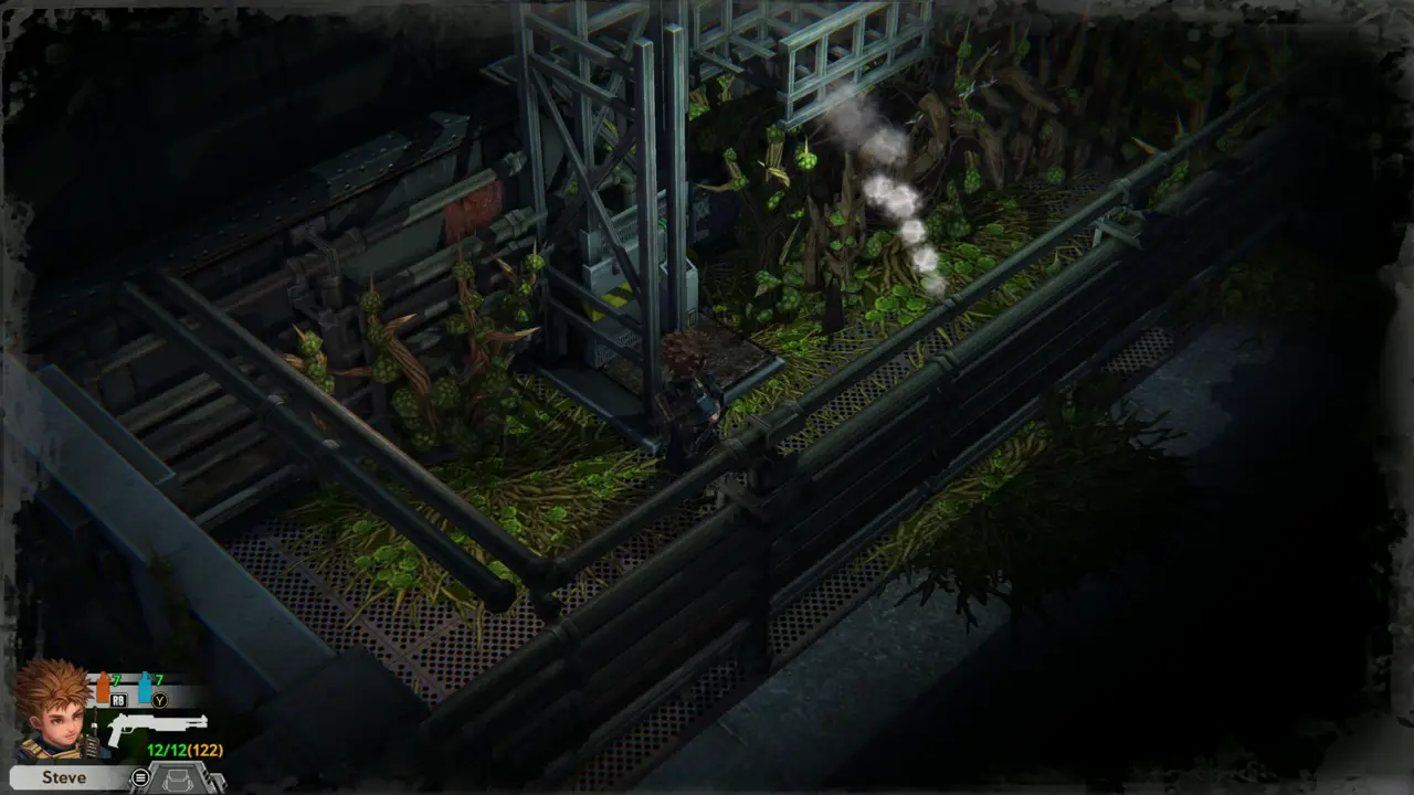Plant stem blocks the corridor