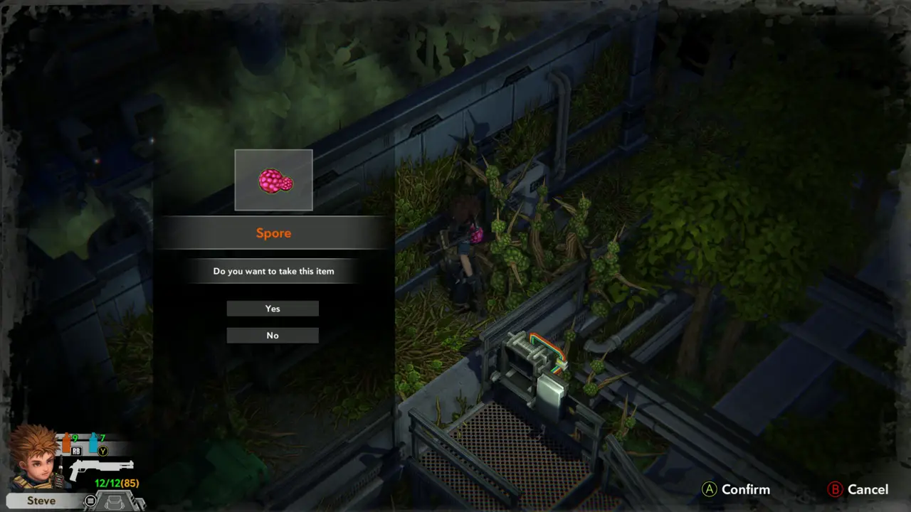 Spore pickup prompt