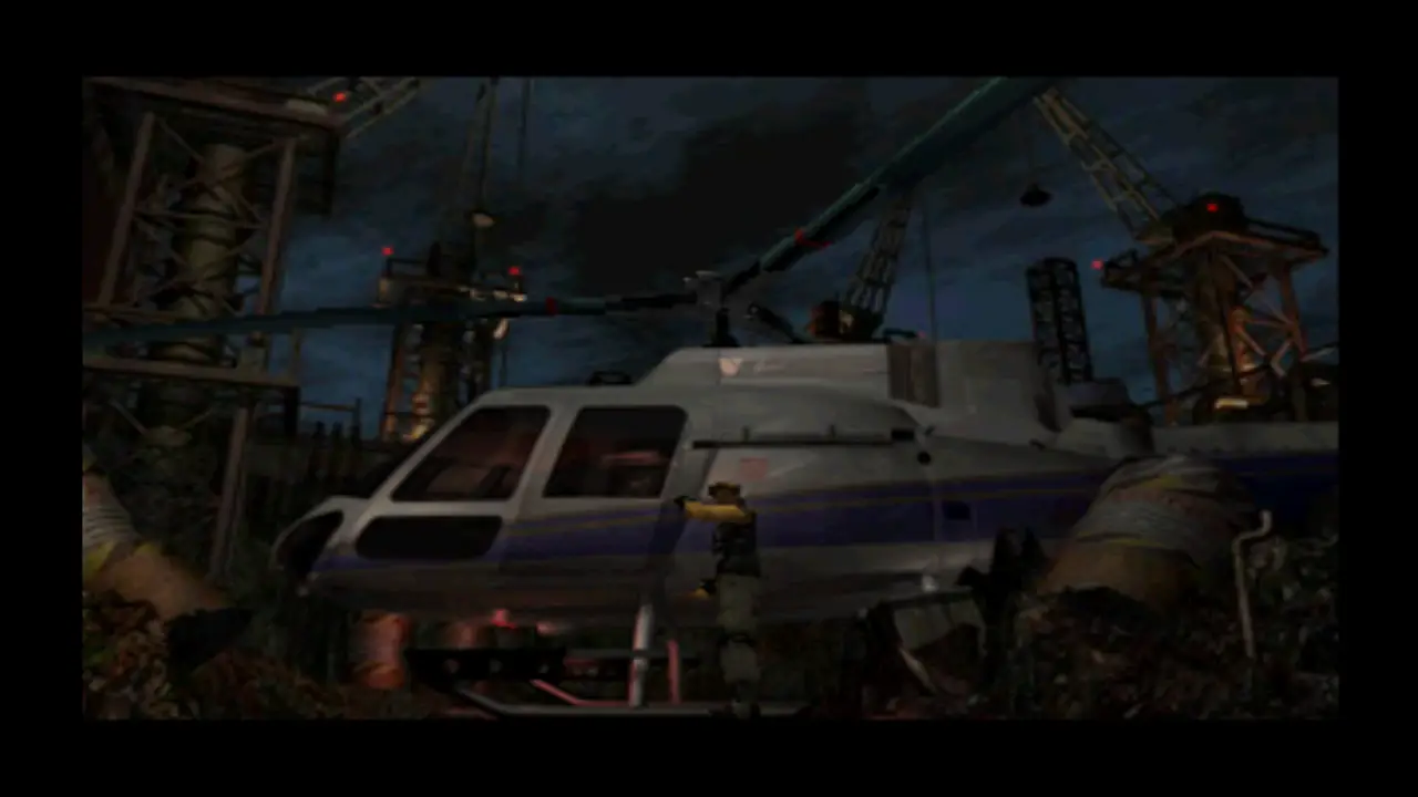 Helicopter at the landing zone