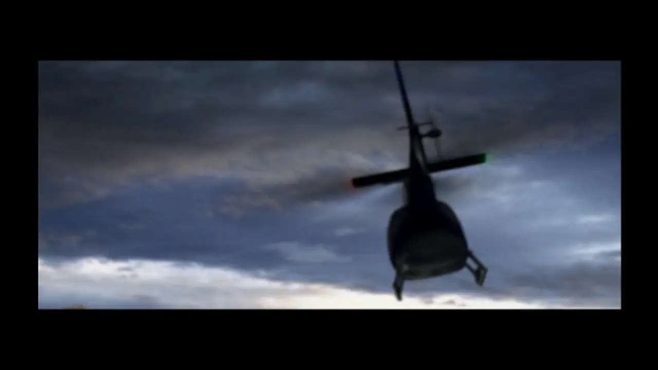 Helicopter in the air