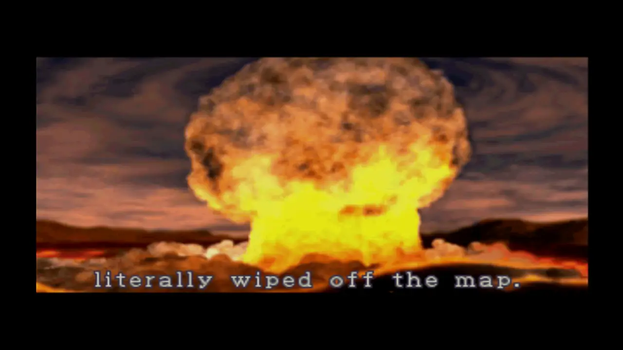 The blast over the city