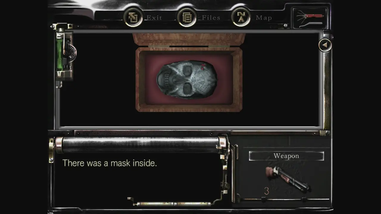 The mask inside
