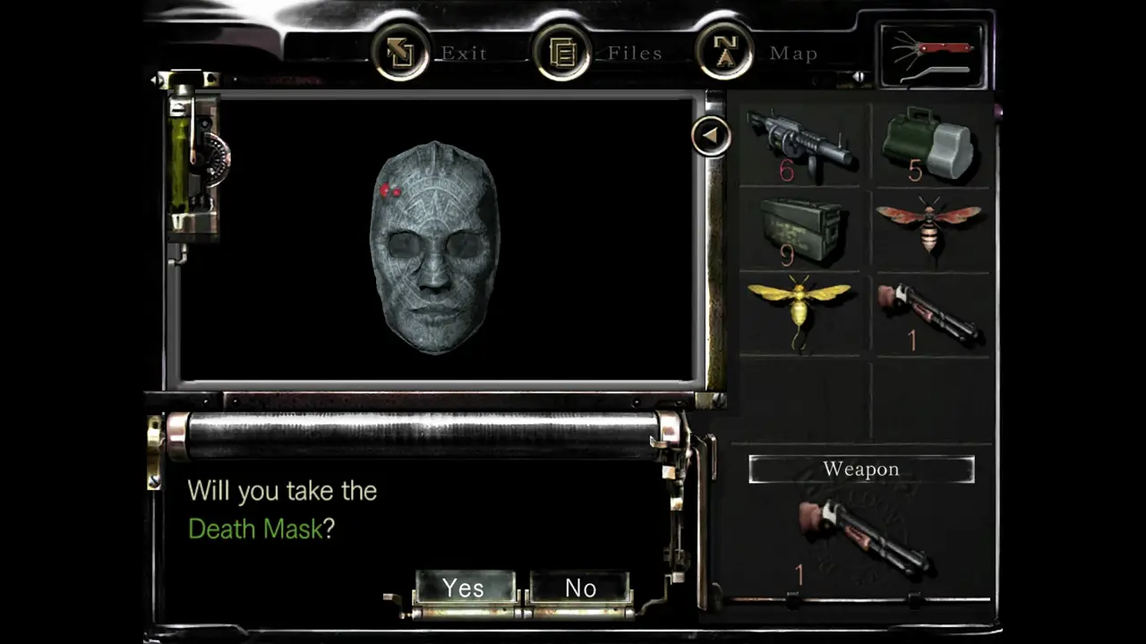 Death Mask pickup prompt