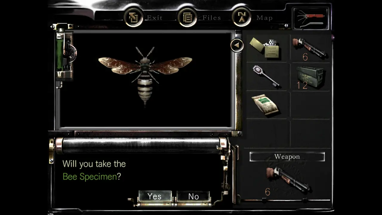 Bee Specimen pickup prompt