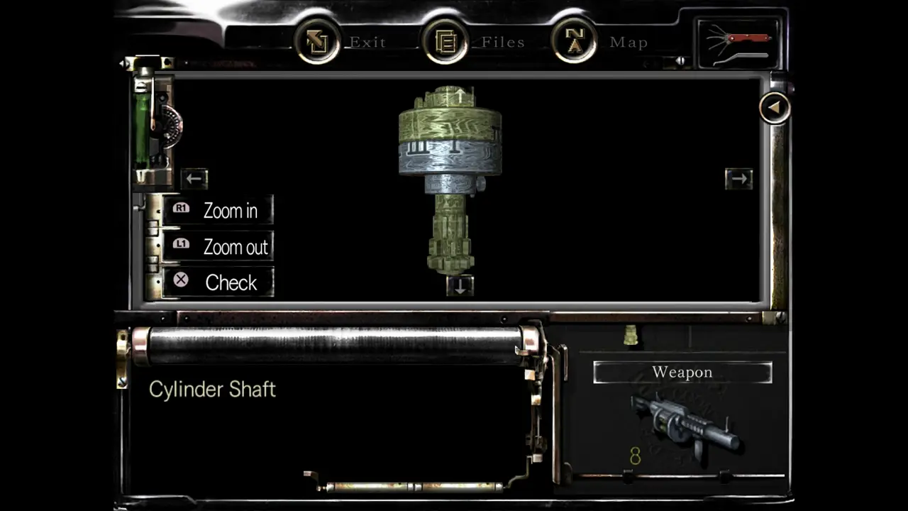 Roman numerals on the shaft
