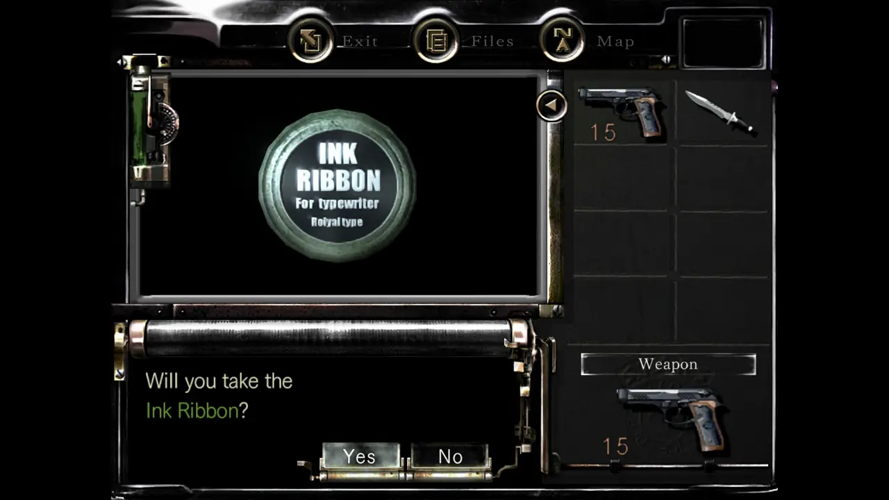 Ink Ribbon pickup prompt