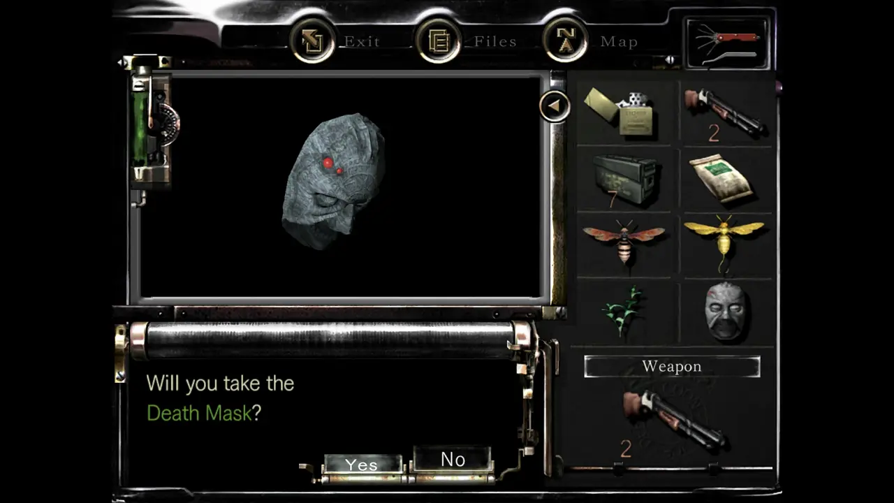 Death Mask pickup prompt