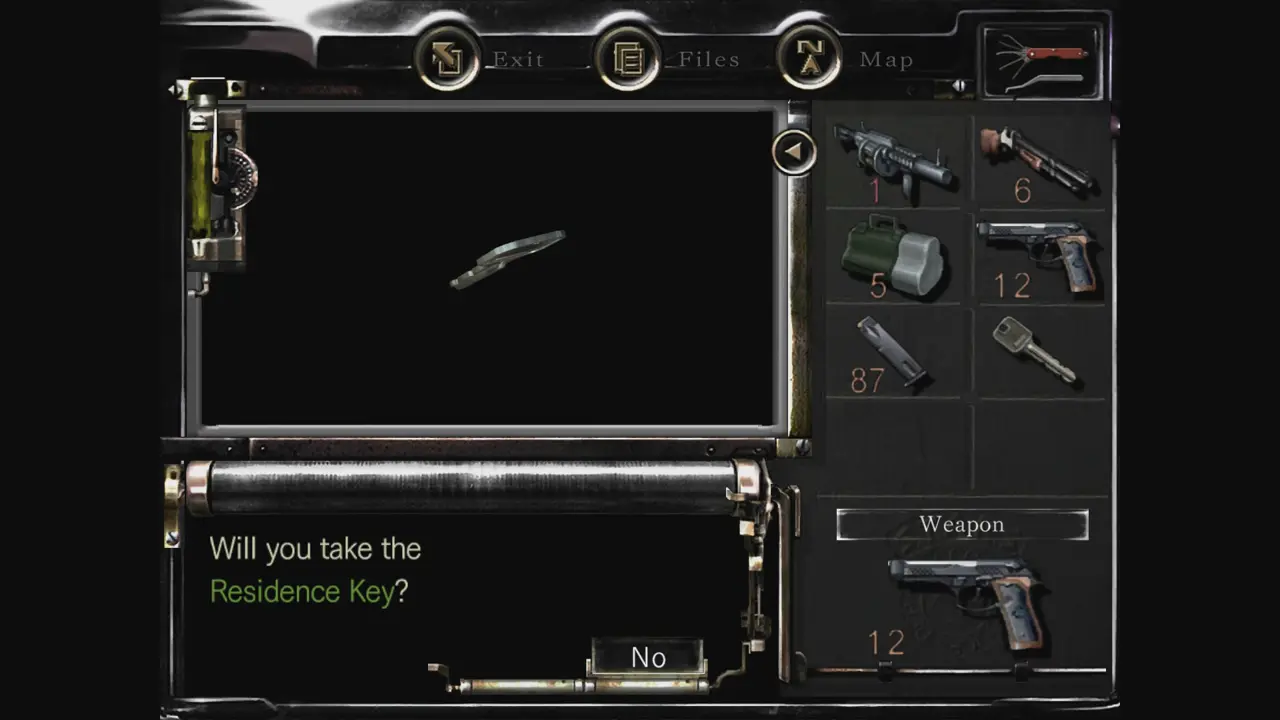 Key for Room 001 pickup prompt