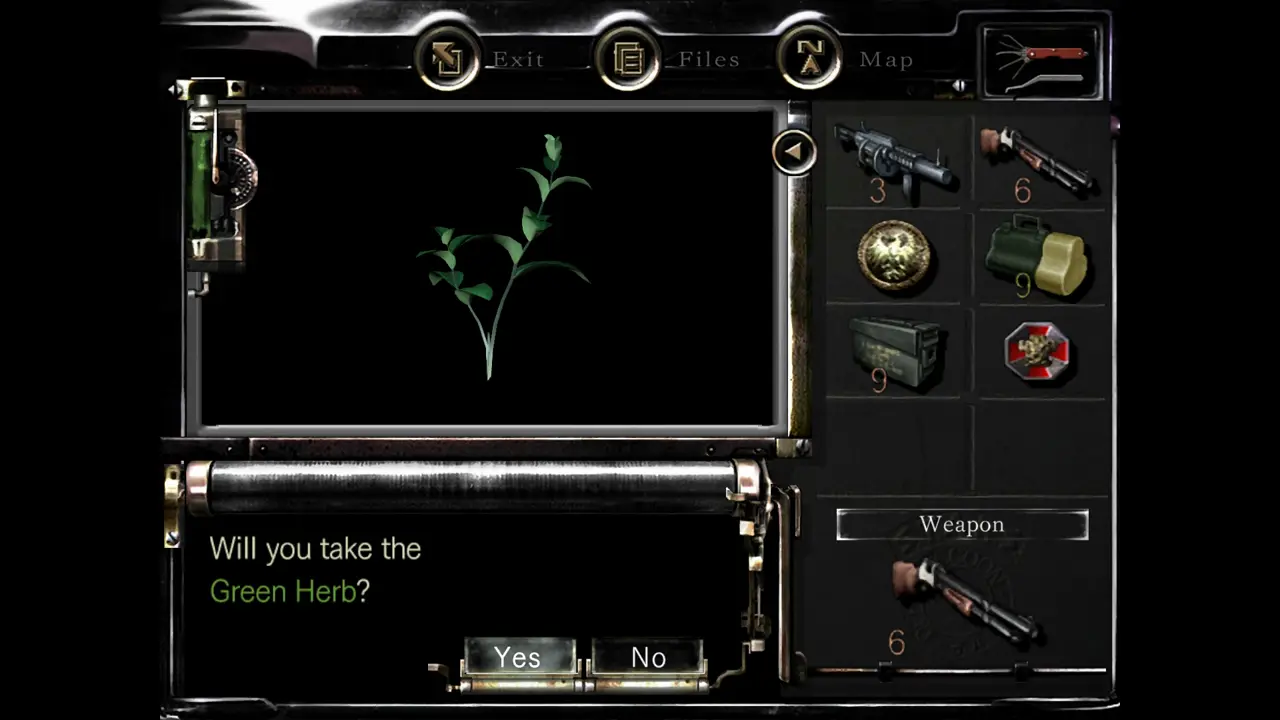 Green Herb pickup prompt