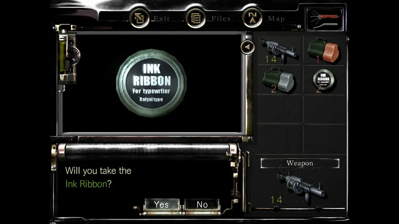 Ink Ribbon pickup prompt