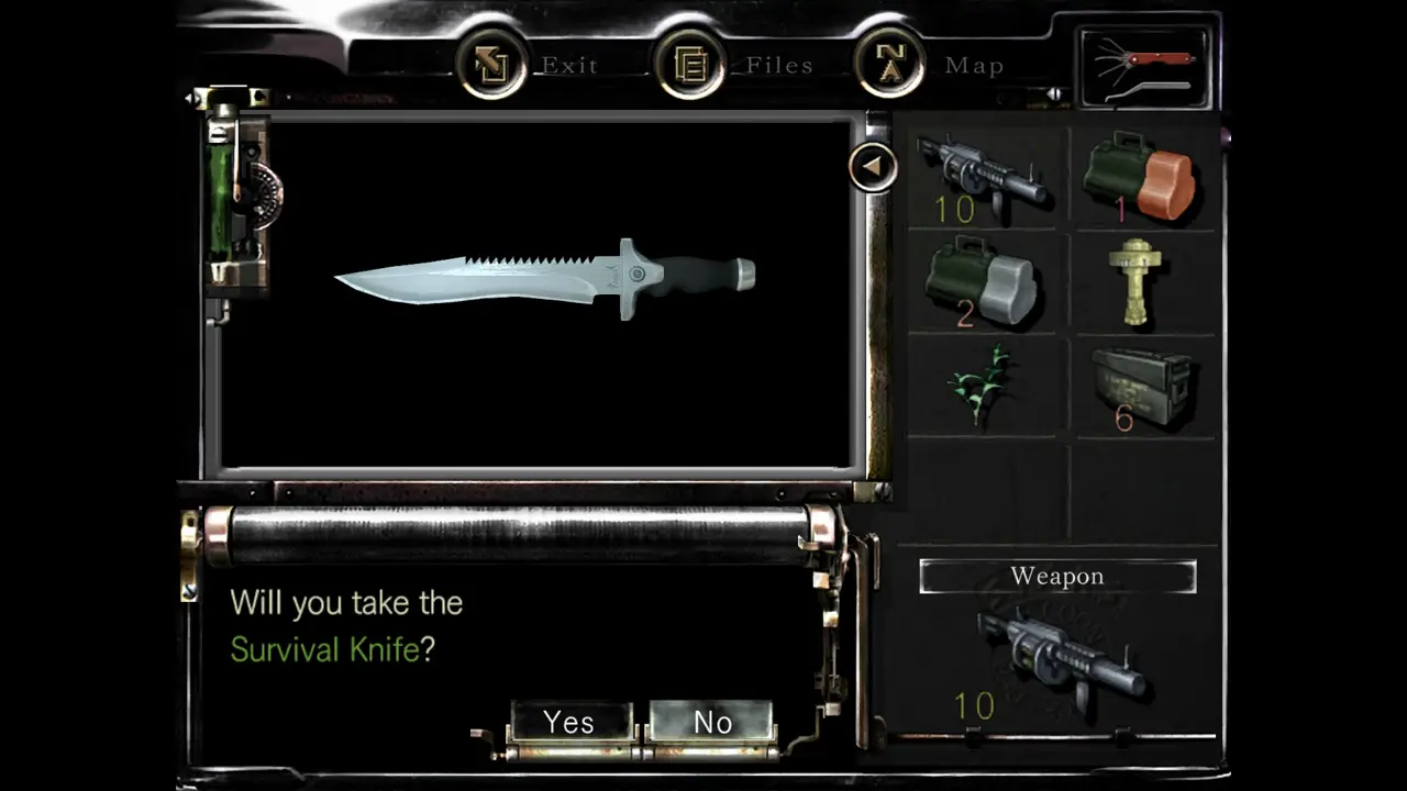 Survival Knife pickup prompt