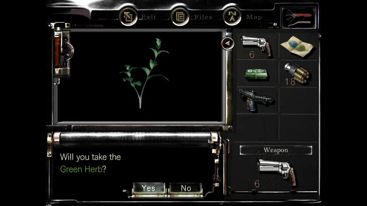 Green Herb pickup prompt
