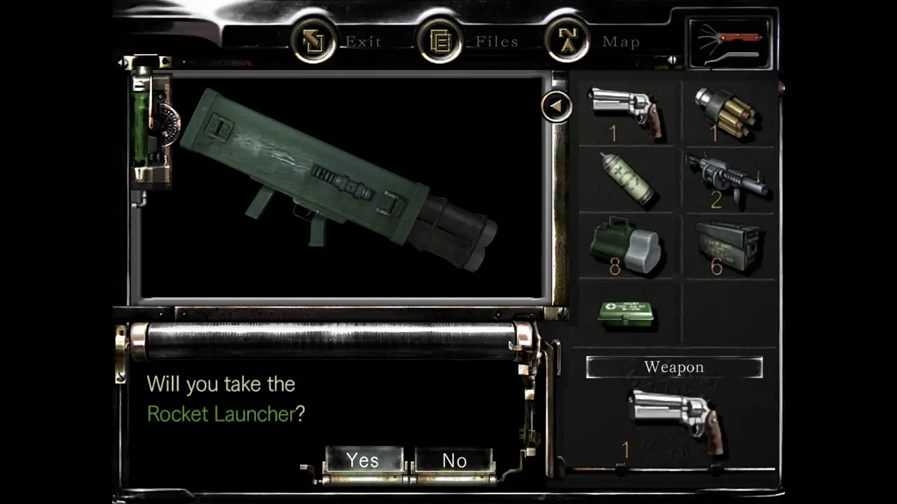 Rocket Launcher pickup prompt