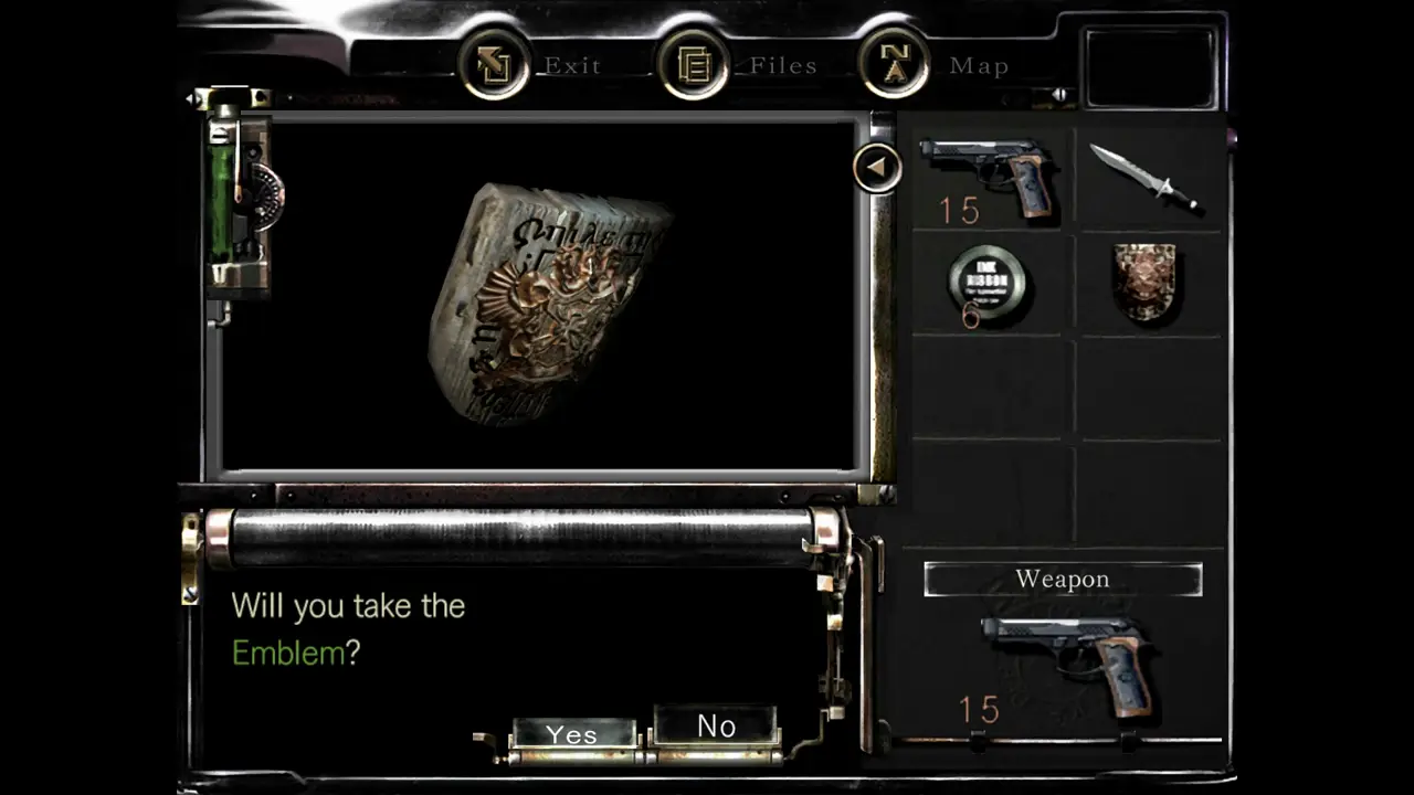 Emblem pickup prompt