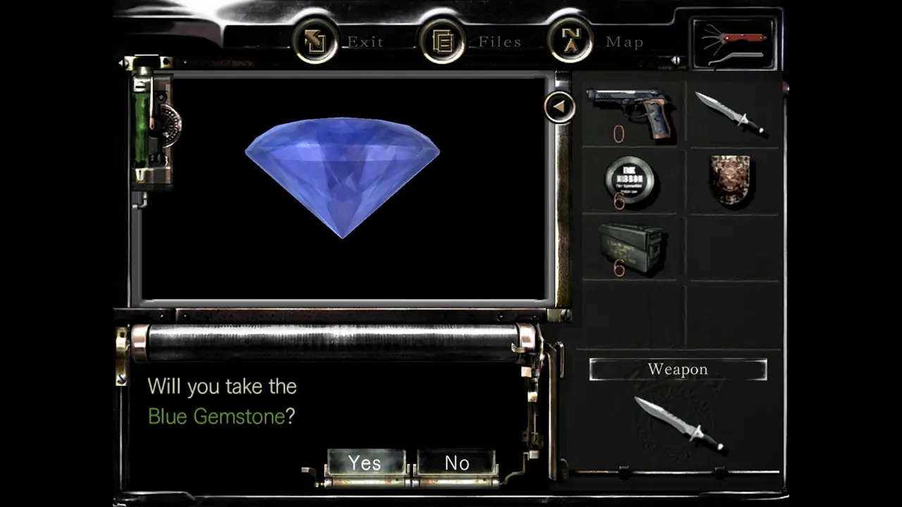 Blue Gemstone pickup prompt