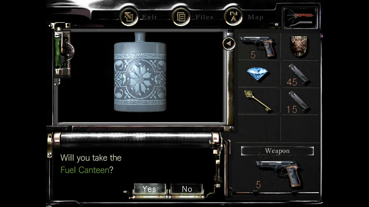 Fuel Canteen pickup prompt