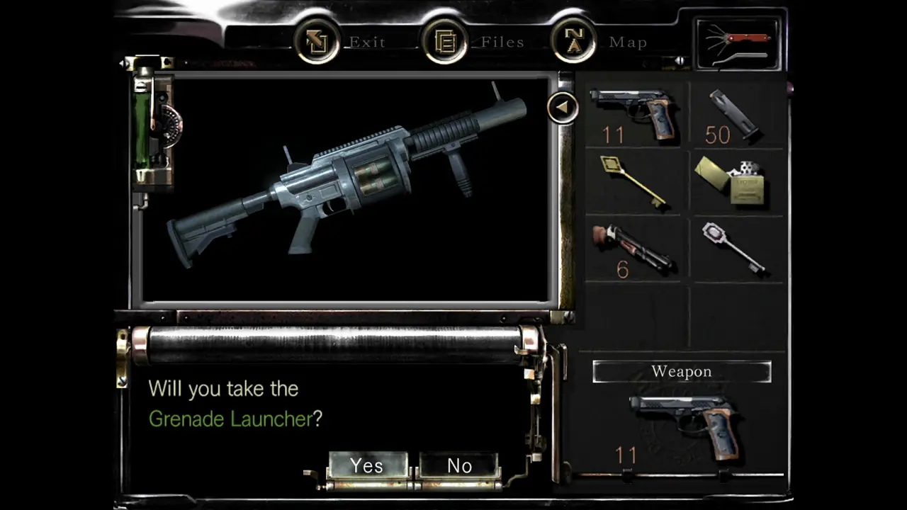 Grenade Launcher pickup prompt