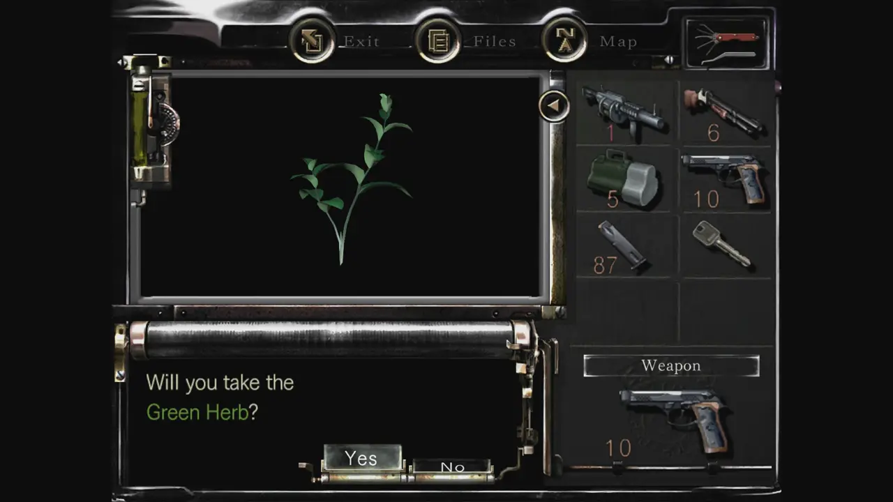 Green Herb pickup prompt