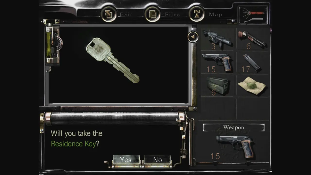 Room 003 key pickup prompt