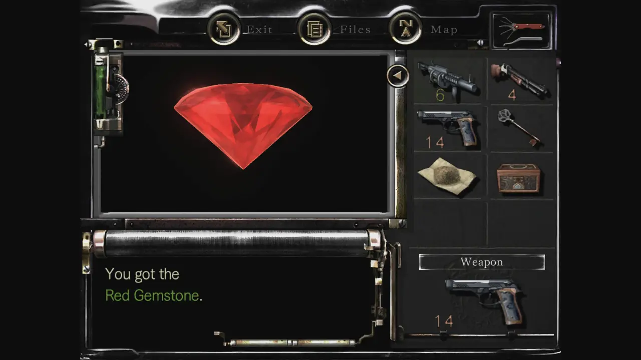 Red Gemstone pickup prompt
