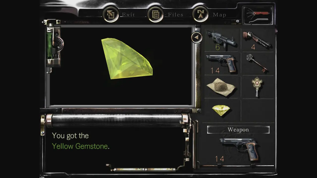 Yellow Gemstone pickup prompt