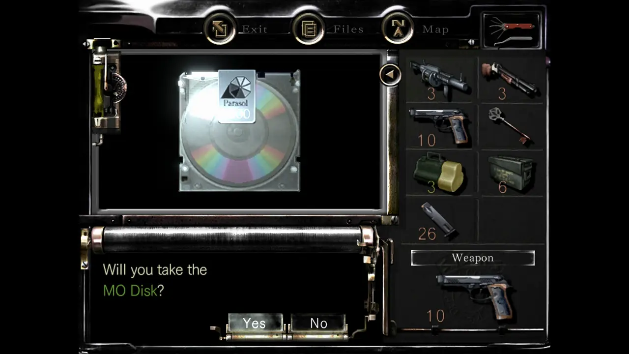 MO Disk pickup prompt