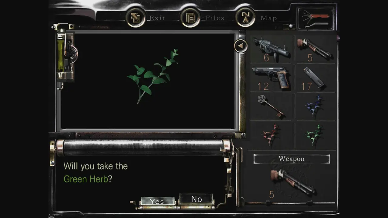 Green Herb pickup prompt