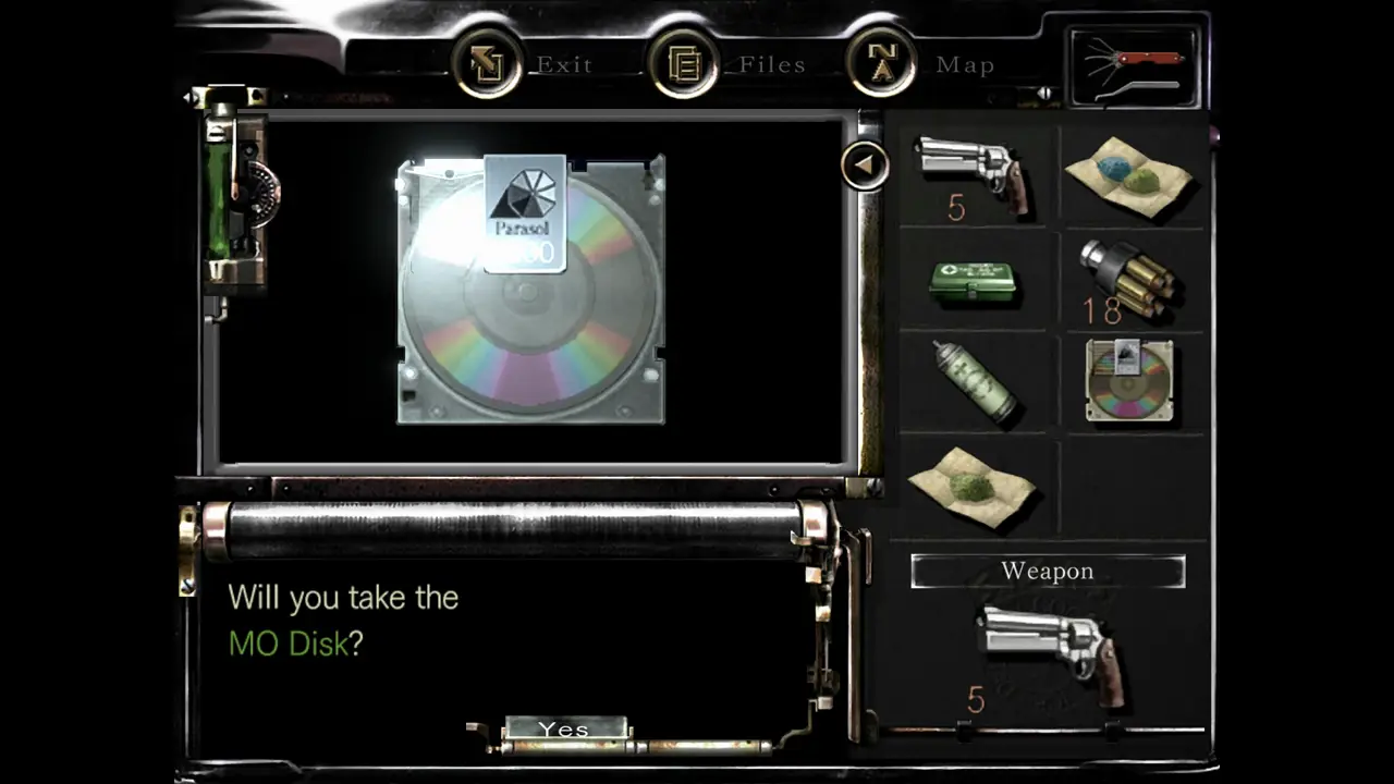 MO Disk pickup prompt