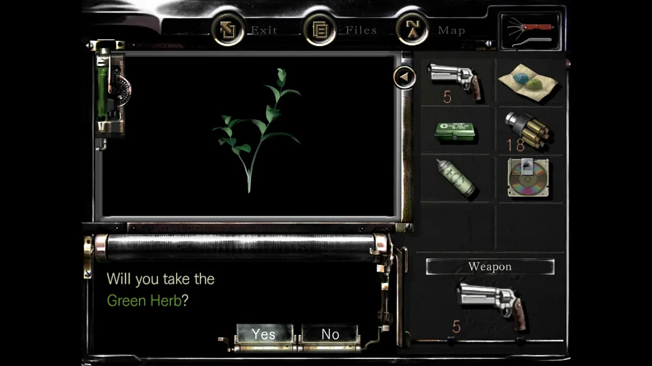 Green Herb pickup prompt