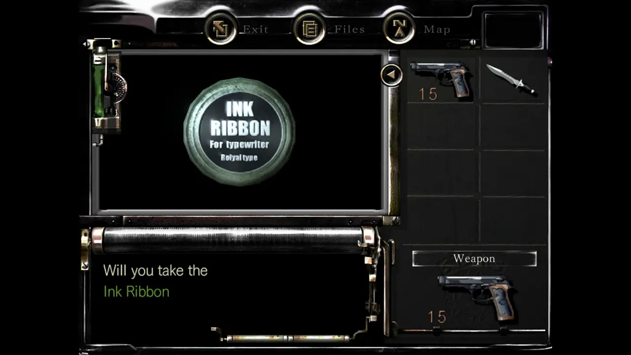 Ink Ribbon pickup prompt