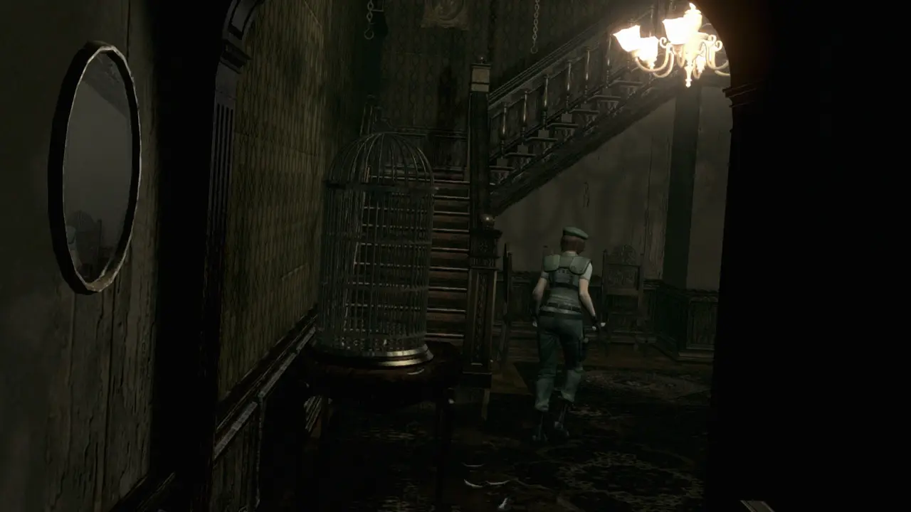 Birdcage by the stairs