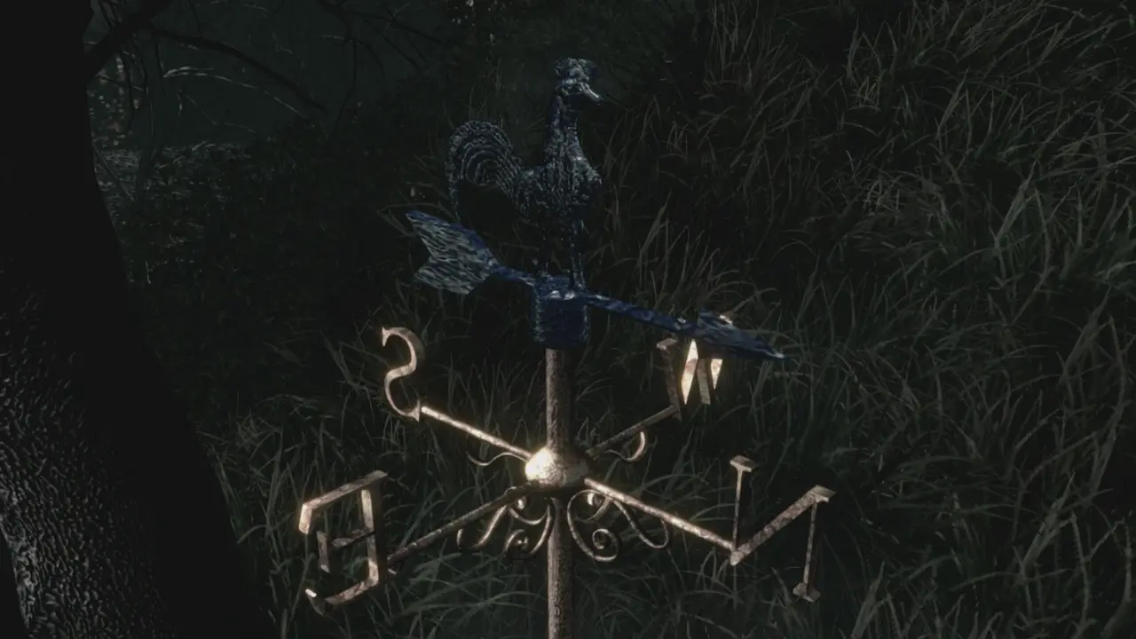 Blue weathervane