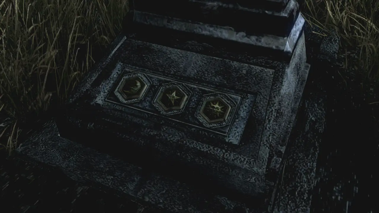 Three crests in the left slab