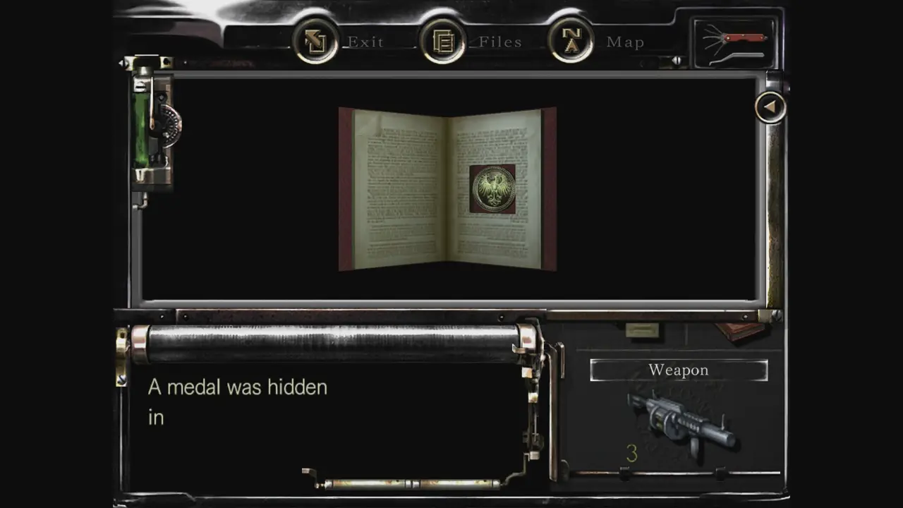Medal hidden in the book