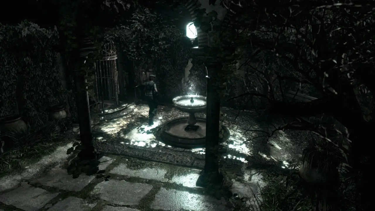 The courtyard fountain