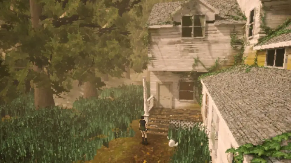 The abandoned house exterior