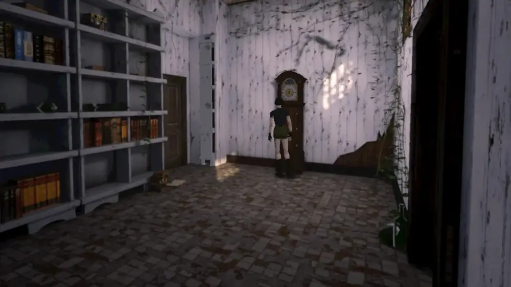 The room with the grandfather clock
