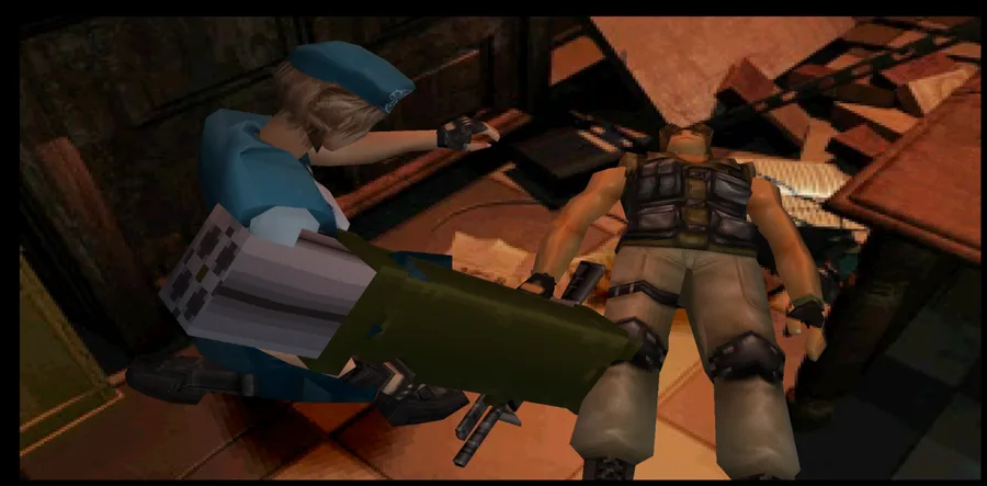 Resident Evil 3 Nemesis &mdash; Carlos on the Press Office floor