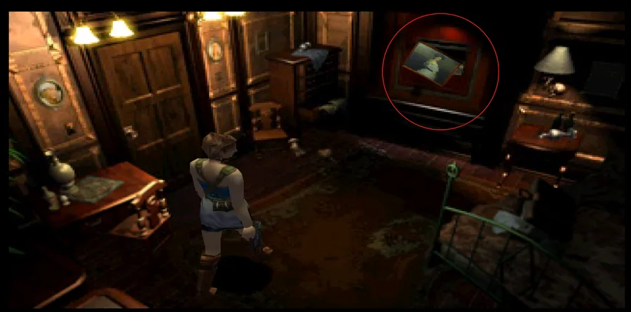 Clock Tower &mdash; the Clock T. Key behind the crooked picture